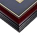 Flagship Diploma Frame Real Wood & Glass Golden Rim Sized 8.5x11 Inch with Mat and 11x14 Inch Without Mat for Documents Certificates (Double Mat, Navy Blue Mat with Golden Rim) (Navy Blue2, 1)