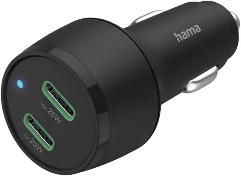| Cargador USB-C Doble para Coche Carga rápida