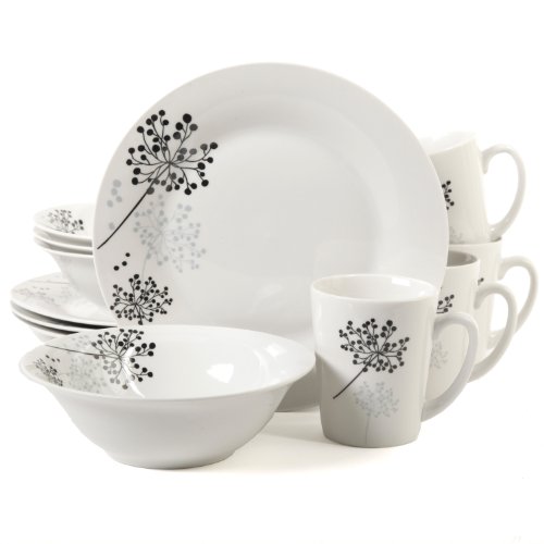 Gibson Home 101769.12RM Netherwood 12 Piece Dinnerware Set, White, 1