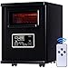 Giantex Infrared Space Heater, 1500W Portable Quartz Mini Electric Heater with Digital Thermostat, Remote Control, Timer & Filter (Black, 11”x14”x15.2”)