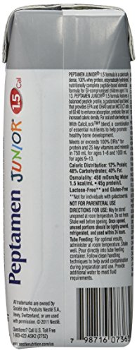 Peptamen Junior 1.5 Complete Unflavored Nutrition 250mL Can,case of 24
