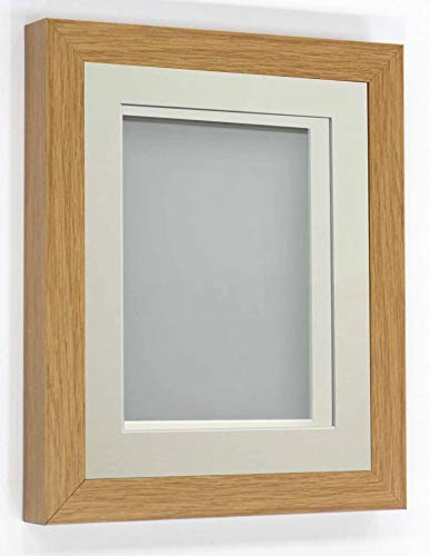Frame Company Rickman Box 3D Photo Frame, Wood, Beech with Ivory Mount, 7x5 for Image Size 5x3 inch