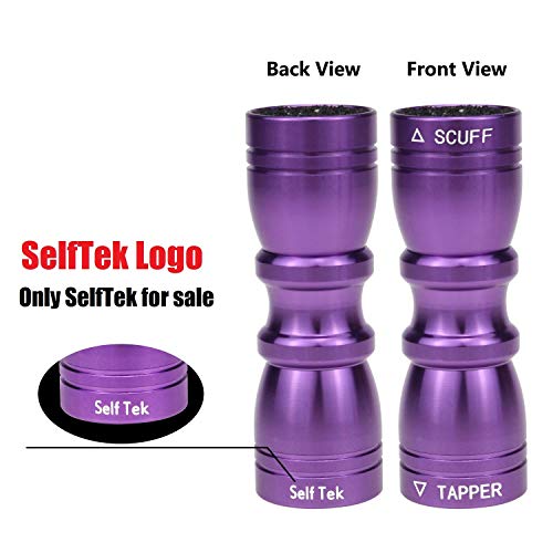 SelfTek 1Pc Snooker and Pool Cues Tips Bowtie 3 in 1 Tip Tool with Tapper Scuff and a Tips Pick (Purple)