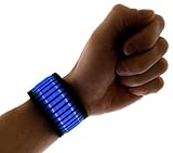 Neon Nightlife LED Slap Band Bracelet/Armband, Striped Blue