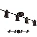 AWEHIRU 4 Light Track Lighting Wall and Ceiling Mount Fixture Kitchen and Dining Room, Oil Rubbed Bronze