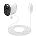 16ft/4.8m Weatherproof Outdoor Charging Cable with Quick Charge Adapter Compatible with Arlo Ultra/Ultra 2/Pro 3/Pro 4/Pro 5s (White) (NOT Compatible with Arlo Essential Spotlight)