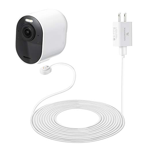 16ft/4.8m Weatherproof Outdoor Magnetic Charging Cable with Quick Charge Power Adapter Compatible with Arlo Ultra & Arlo Pro 3 - Charging Convenience for Your Arlo Camera (White)