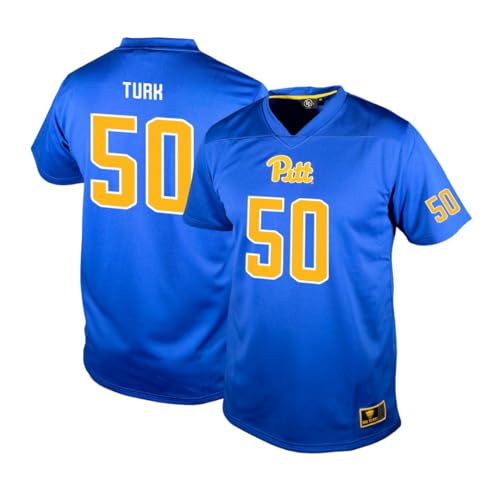 Genuine Collective Shep Turk - 50 Pitt Panthers Nil Football Jersey, Blue