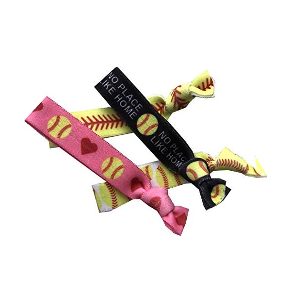 8 Piece Softball Gifts Hair Elastics Softball Gifts for Girls, Girls