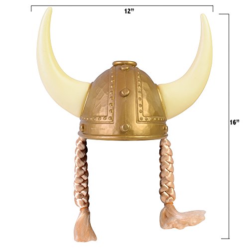 Viking Hat With Braids - Fierce Viking Hat With Braids For Costume