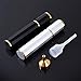 2Pcs Travel Perfume Atomizer Set with Mini Funnel Fillers,8ml Portable Refillable Perfume Spray Bottle for Women/Men(Black+Silver)