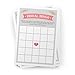 Printed Party Bridal Shower Bingo Game, Wedding and Bridal Shower Favors, Activities, Games, and Decorations, 50 Sheets