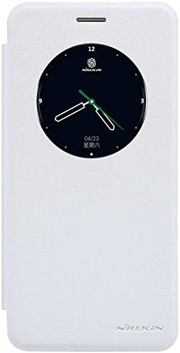 OPPO F1s/A59 Case, Nillkin [Sparkle Leather +Frosted Back] Open View Window Flip Folio Protective Cover Skin, Screen Guard for Gift - White