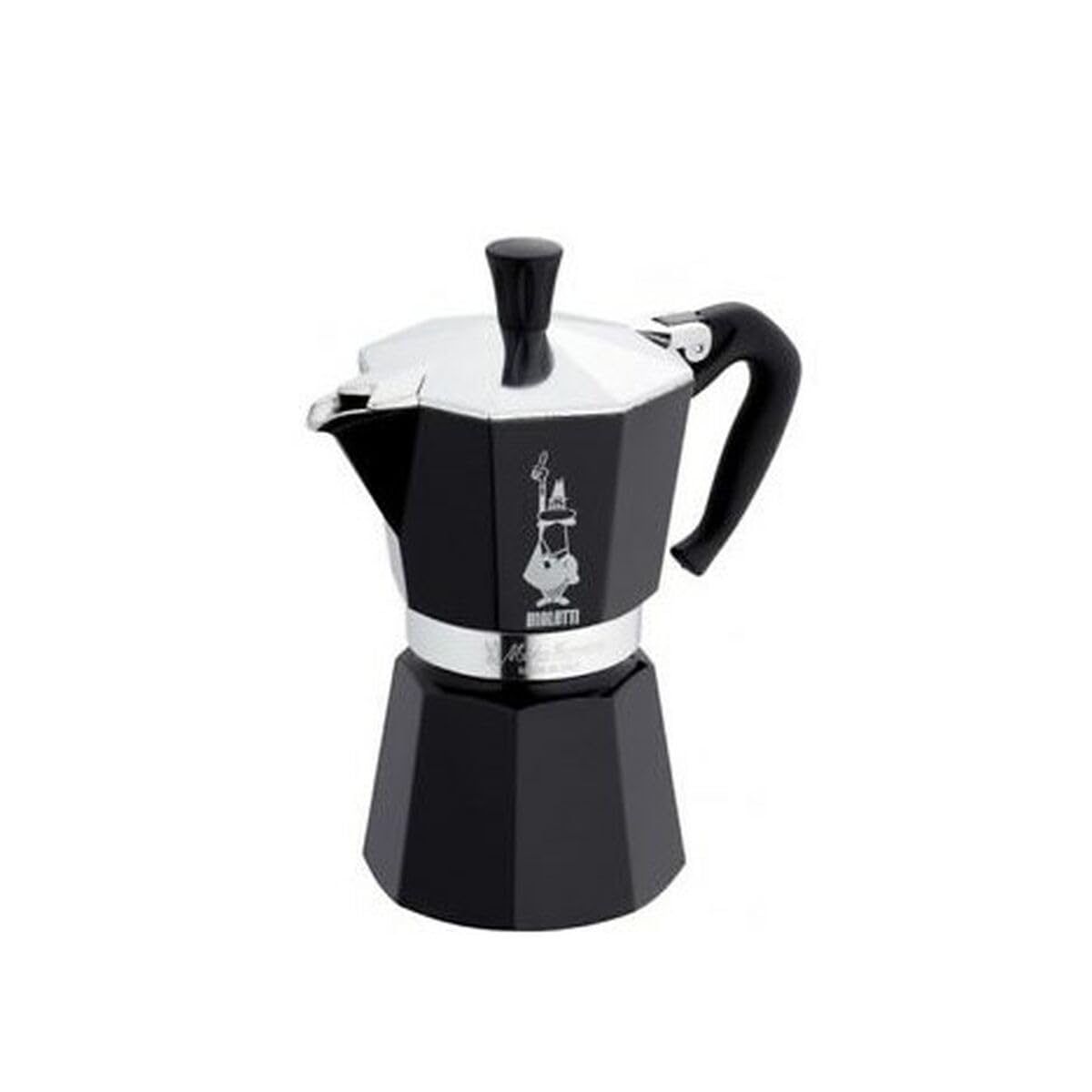 Bialetti Moka Express Black Caffettiera, Alluminio, 1 Tazza, Nero, 30 x 20 x 15 cm