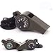 Migkin 3 Pack Emergency Survival Whistle, 3-in-1 Emergency Whistles with Compass and Thermometer, Loud Safety Whistle with Lanyard for Outdoor Hiking, Camping, Boating, Hunting, Fishing