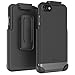 Encased iPhone SE Belt Clip Case (2020/2022) Thin Armor Grip Cover with Holster (Matte Black)