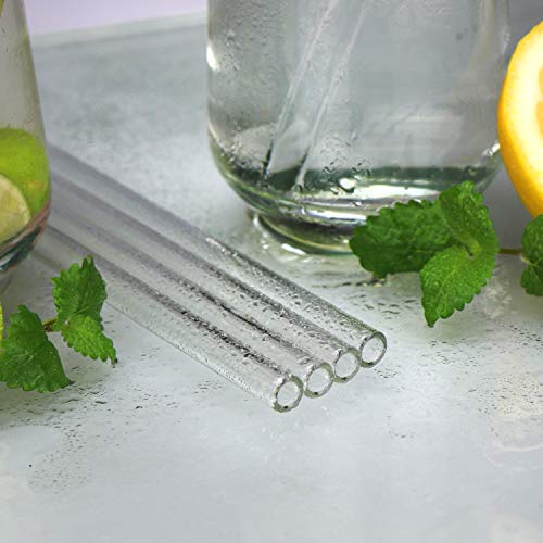 com-four® 6x Glasstrohalme spülmaschinenfest und wiederverwendbar - Glas Strohhalme für Cocktails - Trinkhalme Glas mit… – Bild 6