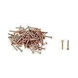 Rannb Flat Head Copper Solid Rivets M3 x 20mm