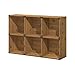 Bush Furniture kathy ireland Home Ironworks 6 Cube Bookcase, Vintage Golden Pine
