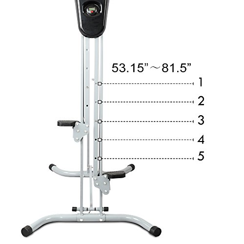 Apelila Vertical Climber, Climbing Machine - Total Body Workout Fitness Folding Cardio Climber Exercise Machine,with LCD Monitor for Home Gym Fitness