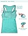 DISBEST Sports Tank Top, Women's Performance Stretch Quick Dry Yoga Workout Running Racerback Tank with Removable Pads,Fluorescent Green,M/US 6