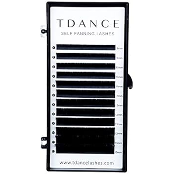 TDANCE Eyelash Extension Supplies Rapid Blooming Volume Eyelash Extensions Thickness 0.05 CC Curl Mix 8-15mm Easy Fan Volume Lashes Self Fanning Individual Eyelashes Extension (CC-0.05,8-15mm)
