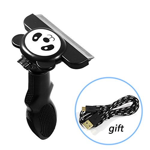 Dog Brush and Cat Brush for Shedding Pet Grooming Brush for Long & Short Haired Pets, Reduces Shedding, Easy Self Cleaning Brush