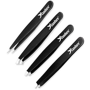 Amazon Com Professional Tweezers Set 4 Piece Stainless Steel