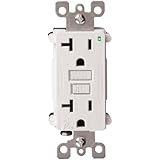 Leviton 7899-W 20 Amp 125 Volt, SmartlockPro GFCI, with Indicator Light, Nylon Wallplate and Screws Included, White
