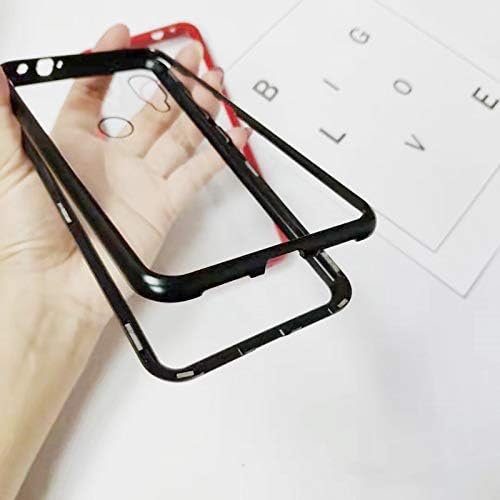 Tomcrazy Magnetic Tempered Glass Case for Huawei P30 Pro,Clear Tempered Glass Adsorption Metal Bumper Back Cover for P30 Pro (Clear-Black)