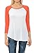 Shamaim Womens Crew Neck 3/4 Raglan Sleeve Long T-Shirt Tunic Top
