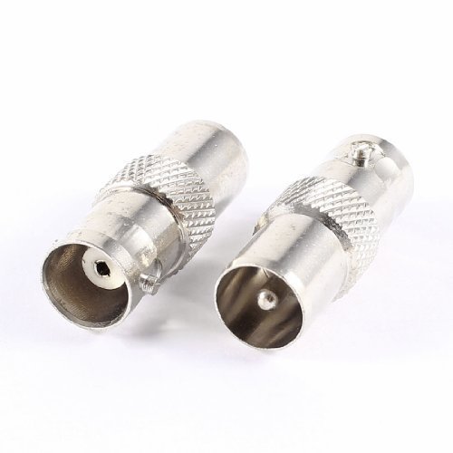 2 Pcs BNC Female Jack to PAL TV Male Plug Straight Connector Adapter Ships From USA