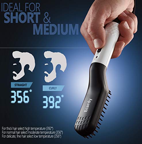 2020 Beard Straightener for Men - Petite Beard Straightening Comb - Mens Heated Beard Brush Straightener With Ionic Effect