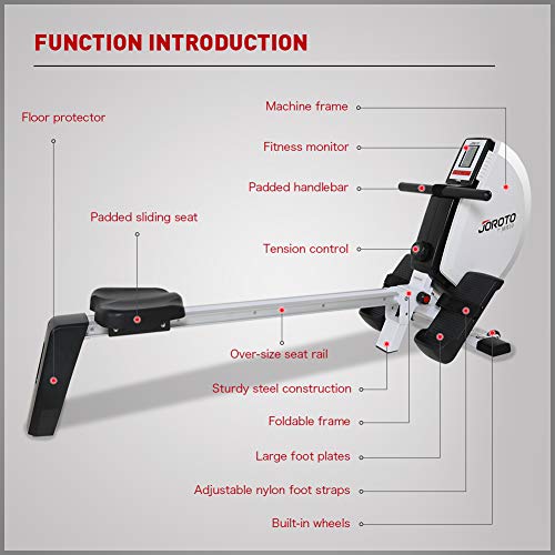 JOROTO Magnetic Rowing Machine Rower - Row Machine Exercise Equipment Workout Rowing Machine for Home Use