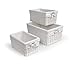 Badger Basket Nesting Wicker Nursery Baskets with Fabric Liner - Set of 3 - White
