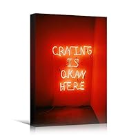 Canvas Wall Art Light Quotes Bedroom Industrial Inspirational Modern Art Multicolor Neon Photography Quotes Urban - 12x18 inches