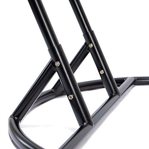 HOME DELUXE - Hängesessel Twin - Grau, Höhe 195 cm - inkl. Gestell, Sitz- und Rückenkissen I Polyrattan Hängestuhl Gartenschaukel Hängekorb – Bild 7