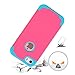 Alkax for iPhone SE Case, Dual Layer Armor Heavy Duty Rugged Slim Shockproof Protection Series Protective Cover for Apple iPhone SE +1 Stylus Pen (Hot Pink/Blue)