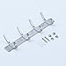 HOMEIDEAS Coat Hook Rack Wall Mounted 11-Inch Brushed Nickel SUS304 Stainless Steel Bath Towel Hook Coat Rail Double 4 Hooks