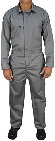 Kolossus Deluxe Long Sleeve Cotton Blend Coverall with Multi Pockets and Antistatic Zipper