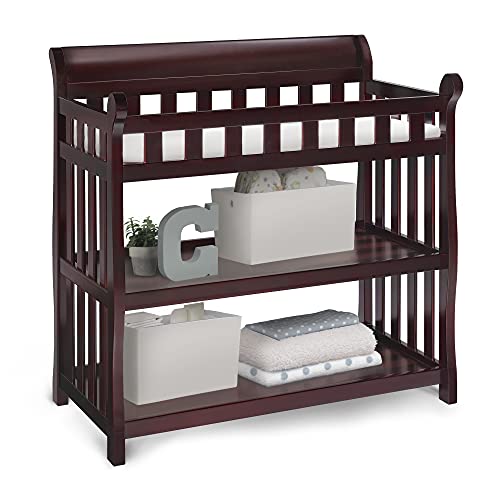 Delta Children Eclipse Changing Table with Changing Pad, Espresso Cherry Pricepulse