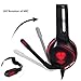 Anksono Stereo Gaming Headset for PS4, Xbox One, Nintendo Switch, 3.5mm Wired Bass Noise Cancelling Over-Ear Headphones with Mic, LED Lights and Volume Control for Laptop PC Mac iPad Games,Redthumb 2
