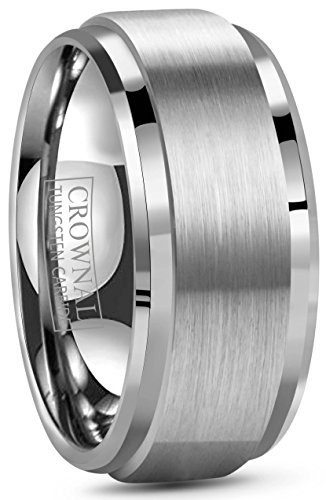 6mm 8mm 10mm tungsten wedding band ring men women polished bevele…