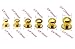 Okones Pack of 24,2/5'' 1/3'' 3/8'' 2/7'' 1/4'' 1/5'' Solid Brass Leathercraft Studs Buttons Cap Rivets Nailheads Stud Spike DIY Purse Handbag(2/5''+1/3''+3/8''+2/7''+1/4''+1/5'')