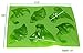 X-Haibei Dinosaur Silicone Mold Set - 6-Cavity Dino Mold for Soap, Bath Bombs, Candle Wax, Plaster & Ice Cubes (2oz per Cavity)
