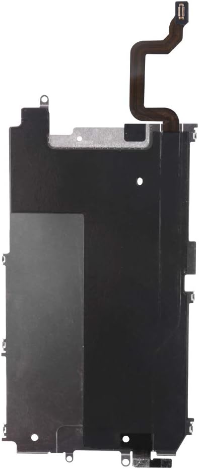 Compatible with OEM Apple iPhone LCD Screen Back Classic Metal Plate with Heat Shield Home Button Flex Cable Replacement Part Compatible for iPhone 6 (4.7'') (Black, for iPhone 6)