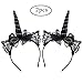 Aniwon 2PCS Unicorn Headbands Hairbands Headwear with Black Hair Hoop Lace for Women Girls Kids Birthday Halloween Christmas Party Supplies