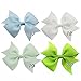 20pcs/lot Mutilcolor 4 inch Grosgrain Ribbon Hair Bows Girl Boutique Bow Baby Childs Handmade Diy Hairbows with Clip Kids Hair Accessories