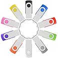 Enfain USB 2.0 Flash Drive 1GB Multicolor Thumb Drives 10 Pack Memory Stick for Computers (1 GB, Mixed Colors)