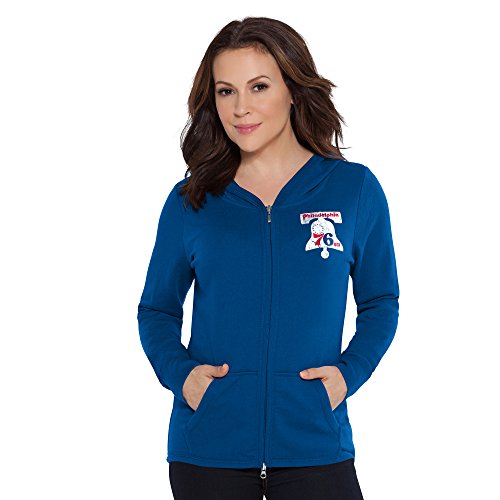 Touch by Alyssa Milano NBA Philadelphia 76ers Tackle Hoodie, Large, Royal